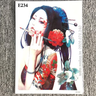 Hình Xăm Dán Cô Gái - Mã E234