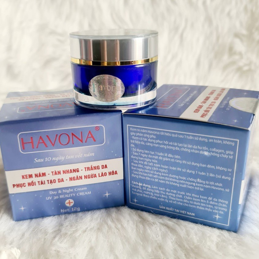 Kem nám, tàn nhang, trắng da phục hồi tái tạo da, ngăn ngừa lão hóa Havona