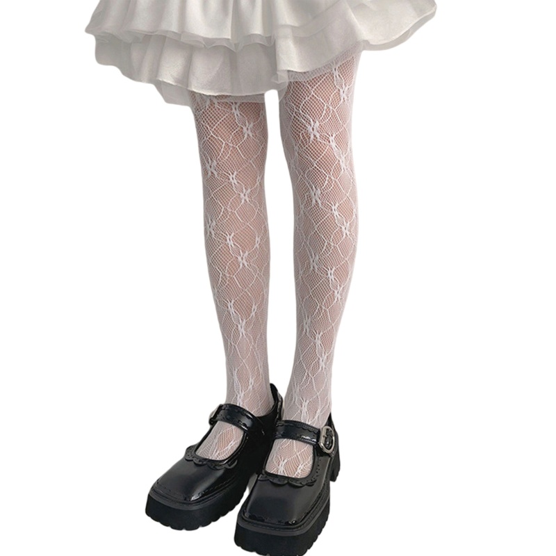 Quần Tất Lưới Họa Tiết Hoa Phong Cách Lolita Cho Nữ