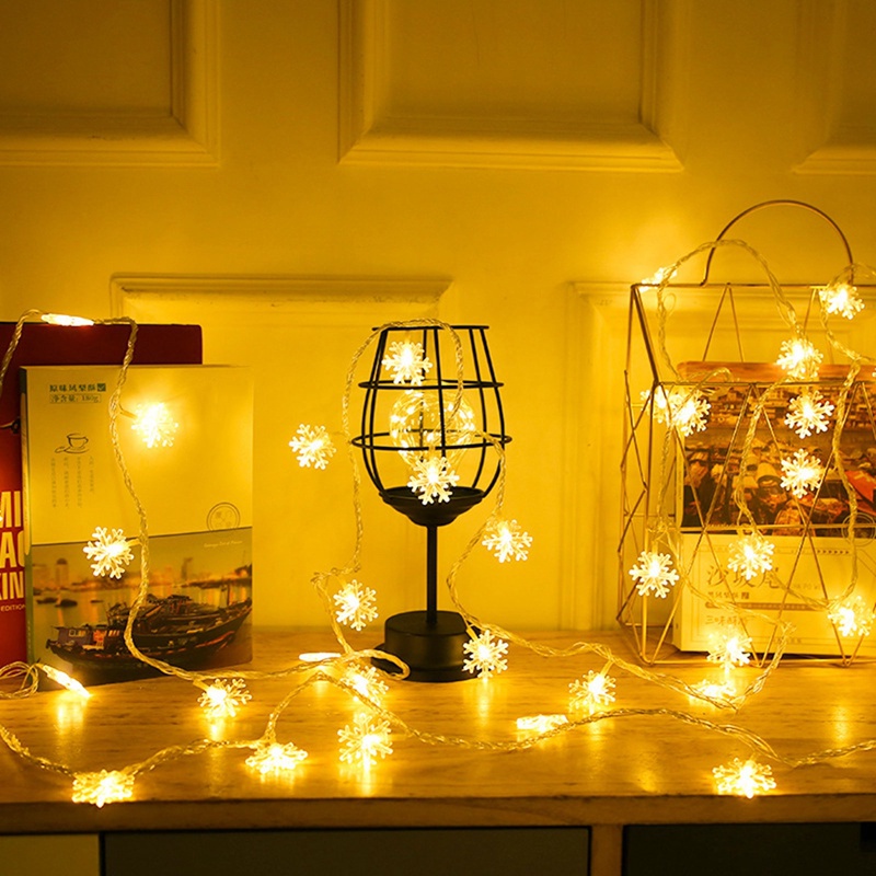 Dây Đèn Led Hình Bông Tuyết Trang Trí Giáng Sinh