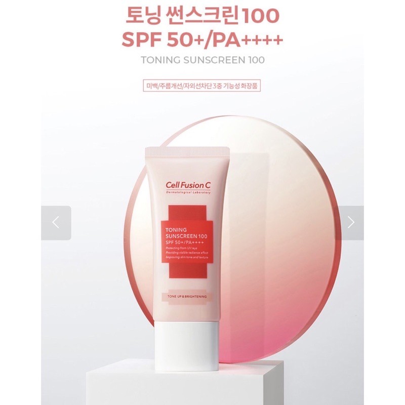 [ Sẵn- Auth] Kem chống nắng Cell Fusion C Toning Sunscreen 50ml