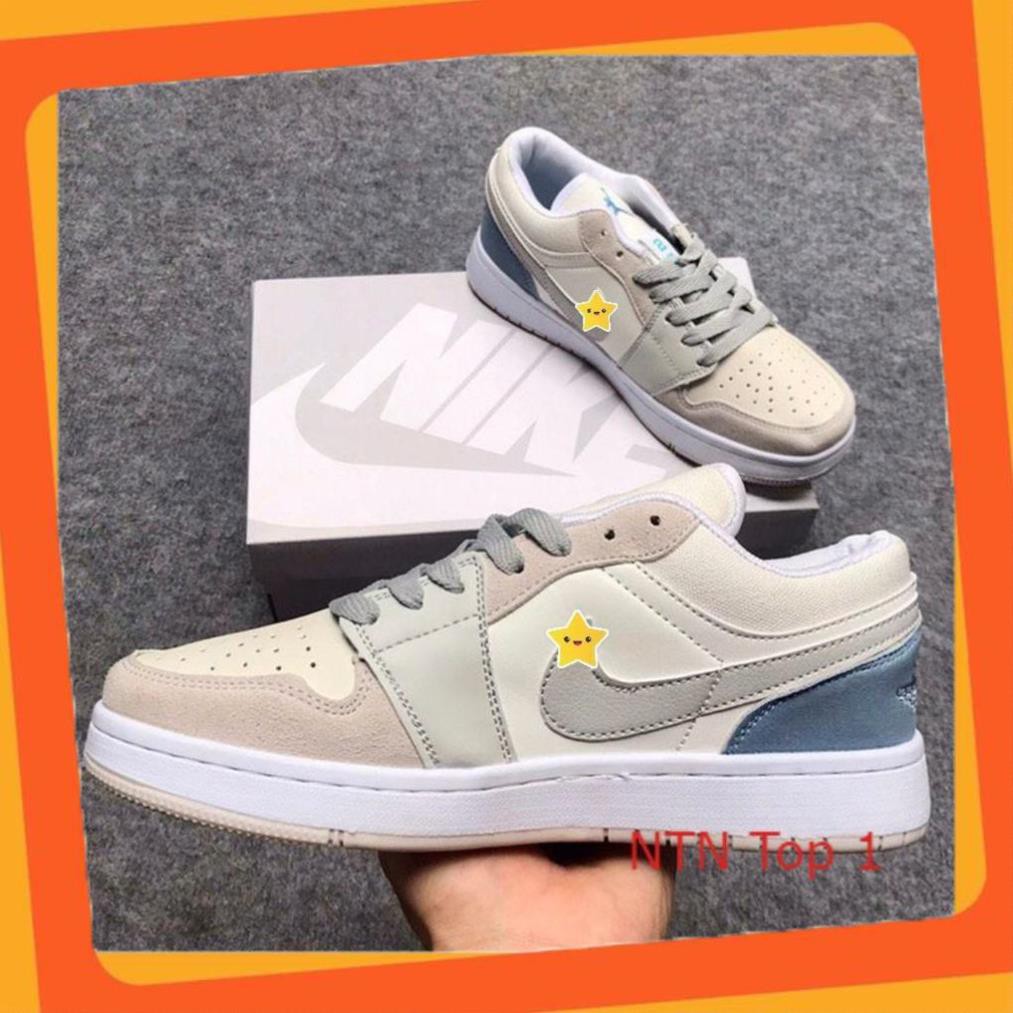 [Mang là Sang] Giày Sneaker Nam Nữ Trắng Xám Thể Thao Cổ Thấp Gót Xanh Full Box Full Bill 2021