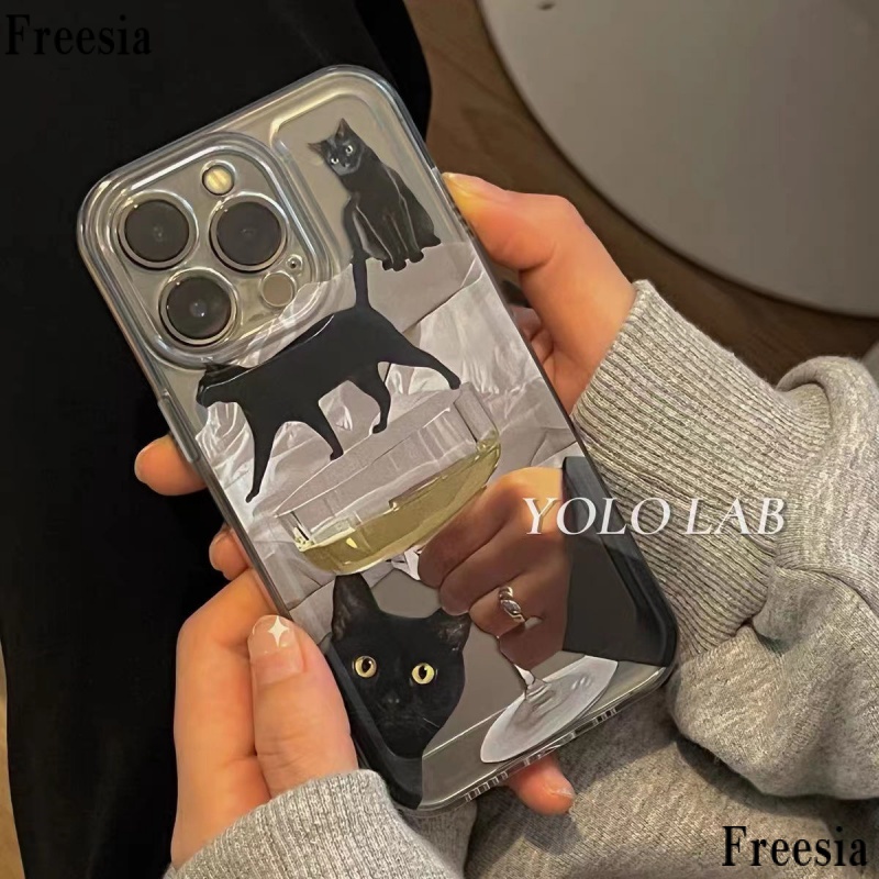 ✅Ốp Điện Thoại Trong Suốt Họa Tiết Mèo Dễ Thương Cho iPhone12 8 713 12 XR 116P 3ZHF