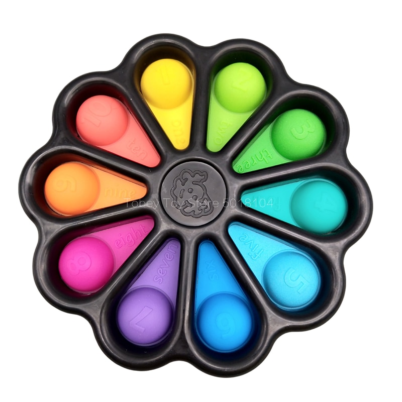 Đồ chơi fidget nhấn bong bóng cỡ lớn và nhỏ bằng silicon vui nhộn rèn luyện trí não cho bé