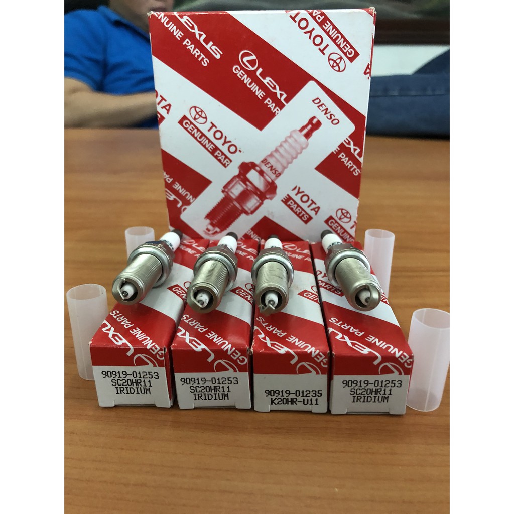 Bộ 4 Bugi Denso Toyota Vios Camry Corolla Altis Matrix Prius Wish