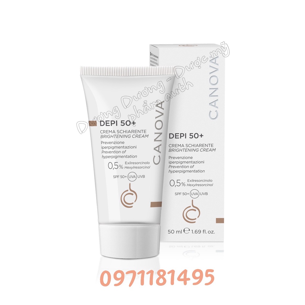 Kem làm mờ nám, sáng da ban ngày CANOVA  DEPI 50+ 50ml có tem phụ