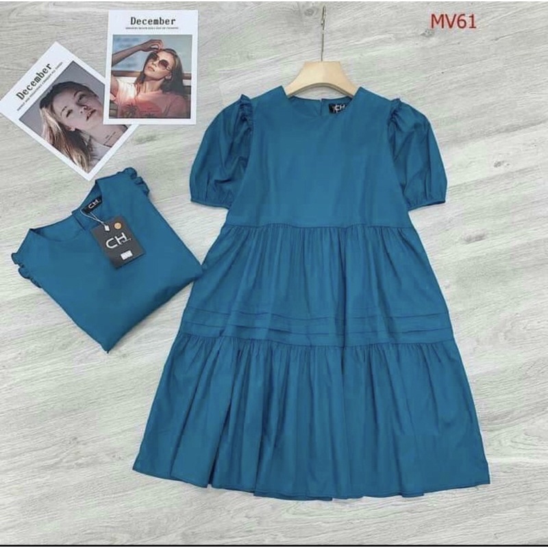 Váy Bầu Hàng quảng Châu ,dáng xuông 3 tầngphong cách Hàn Quốc siêu xinhsiêu thoáng mát thấm hút mồ hôifreesize