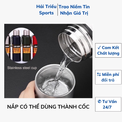 Bình giữ nhiệt 1500ml bằng inox, Ly giữ nhiệt 1500ml Hải Triều Sports