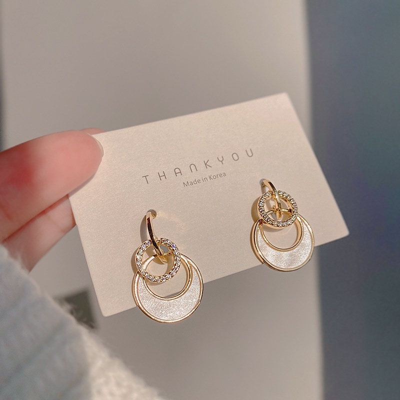 Khuyên Tai Hình Học Đính Đá Zircon Cao Cấp Phong Cách Hàn Quốc Thời Trang Sang Trọng 2022 Dành Cho Bạn Nữ
