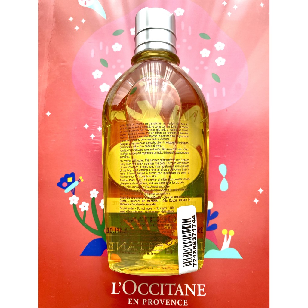 [BILL US/FR] Dầu Tắm Hạnh Nhân L'Occitane Almond Shower Oil [CHAI NHỎ] 250ml