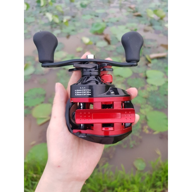 Máy ngang câu cá STACO đỏ đne đồ câu cá hàng hót giá rẻ