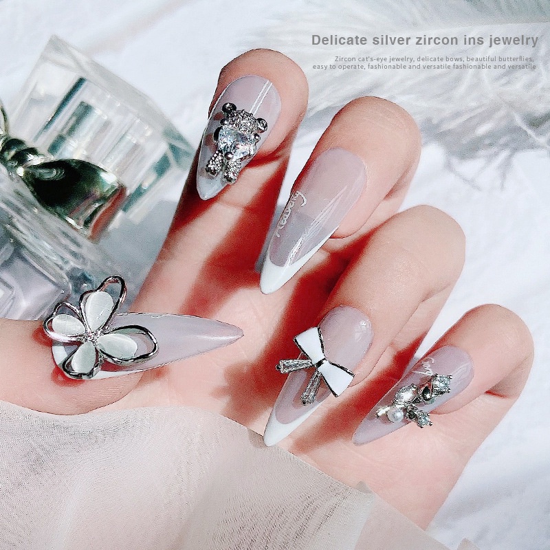 Set 10 charm bướm 3D đính móng tay nghệ thuật
