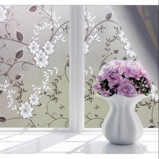 Decal dán kính ,Giấy dán  kính mờ hoa trắng nhỏ mã 9862 khổ rộng 90 cm độ dài theo số lượng×1m