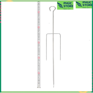 Xiên đinh ba Inox 304 cao cấp không han gỉ, dài 53cm, phù hợp nhiều loại bếp nướng