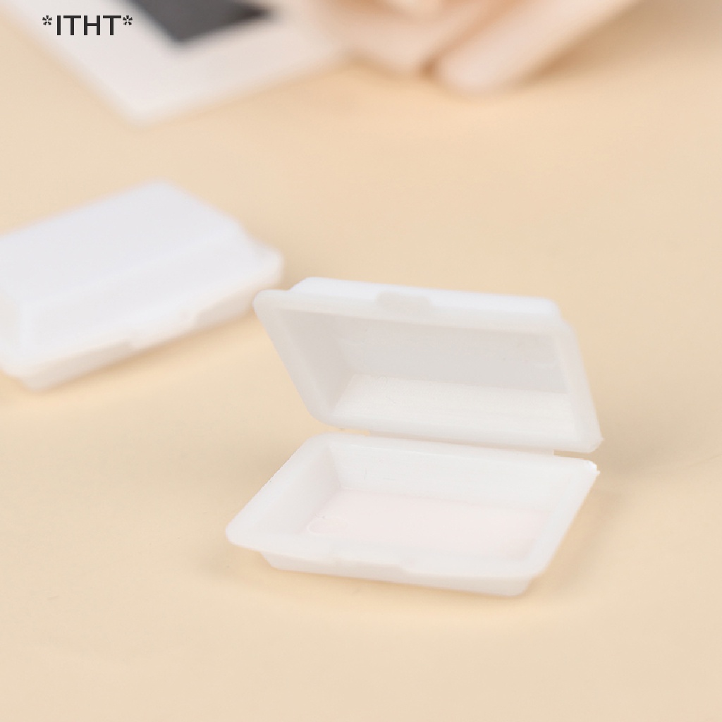 Bộ 2 hộp cơm dùng một lần đồ chơi tỉ lệ 1/12 để trang trí nhà búp bê