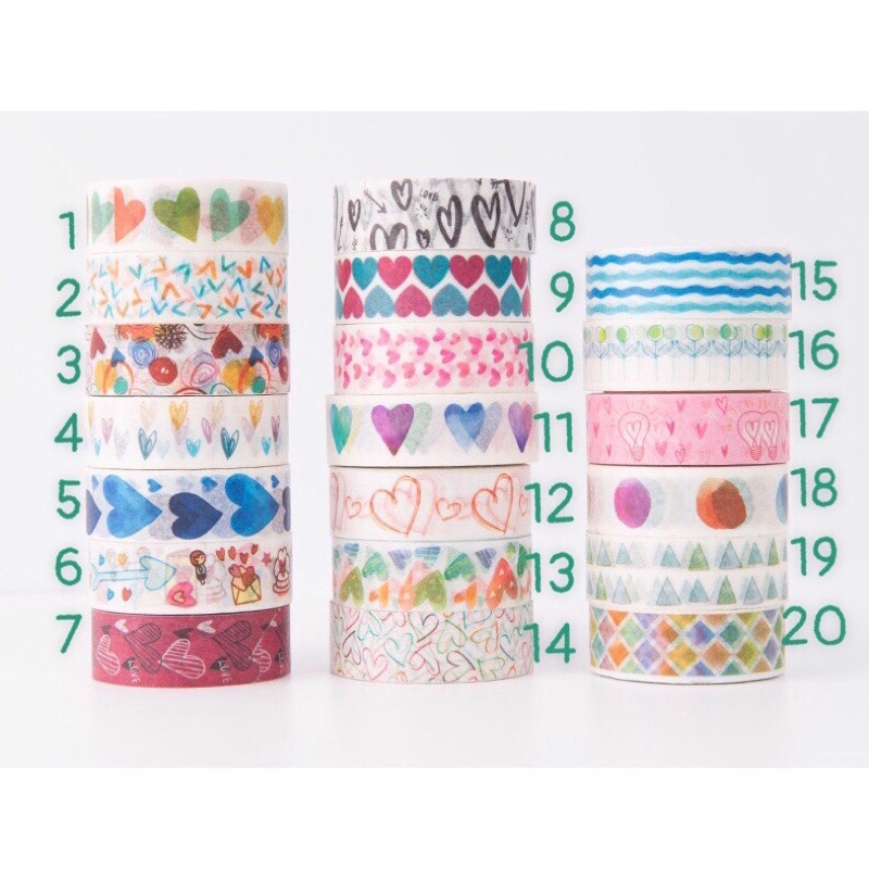 Z0674 Washi Tape 15mm X 7m Trang Trí Bujo Diy Bukao