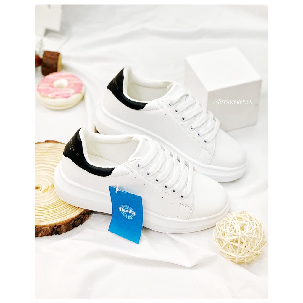 Giày thể thao sneaker Domba gót đen H-9111 cho Nam và nữ (phối đồ đa dạng: jean, váy, crotop,..)