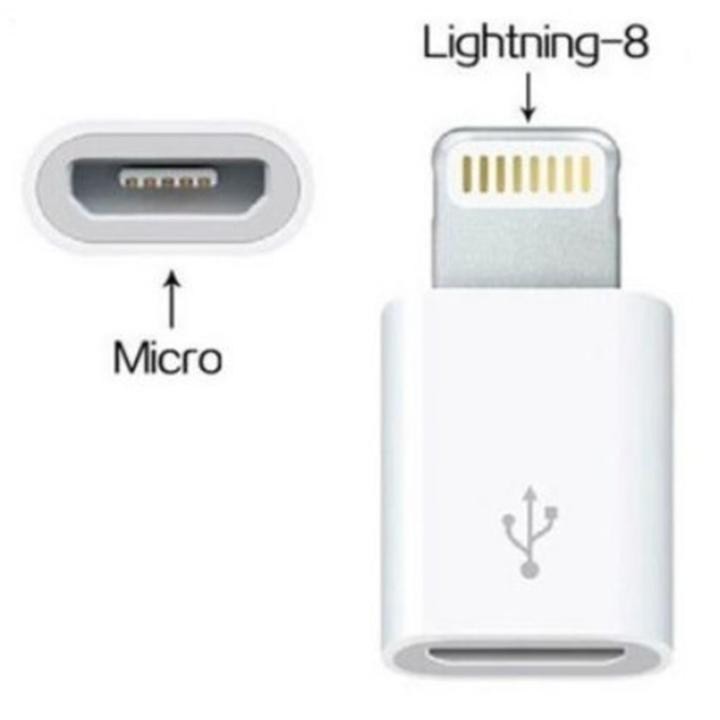 Đầu cổng chuyển đổi Micro Usb sang cổng Apple Lightning ( iPhone, iPad )