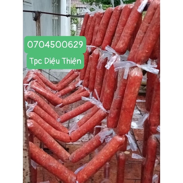 LẠP XƯỞNG THUẦN CHAY 500g/ Không phẩm màu, không ngũ vị tân, không chất tạo vị giả mặn, thơm ngon chuẩn miền Tây