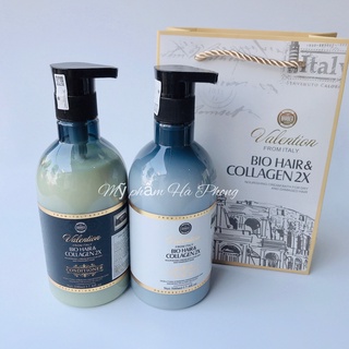 Dầu Gội Valention Dầu Dầu xả Valention Collagen Siêu Mềm Mượt Phục Hồi, Ngăn Gầu Ngứa Gẫy Rụng 500ml, 800ml