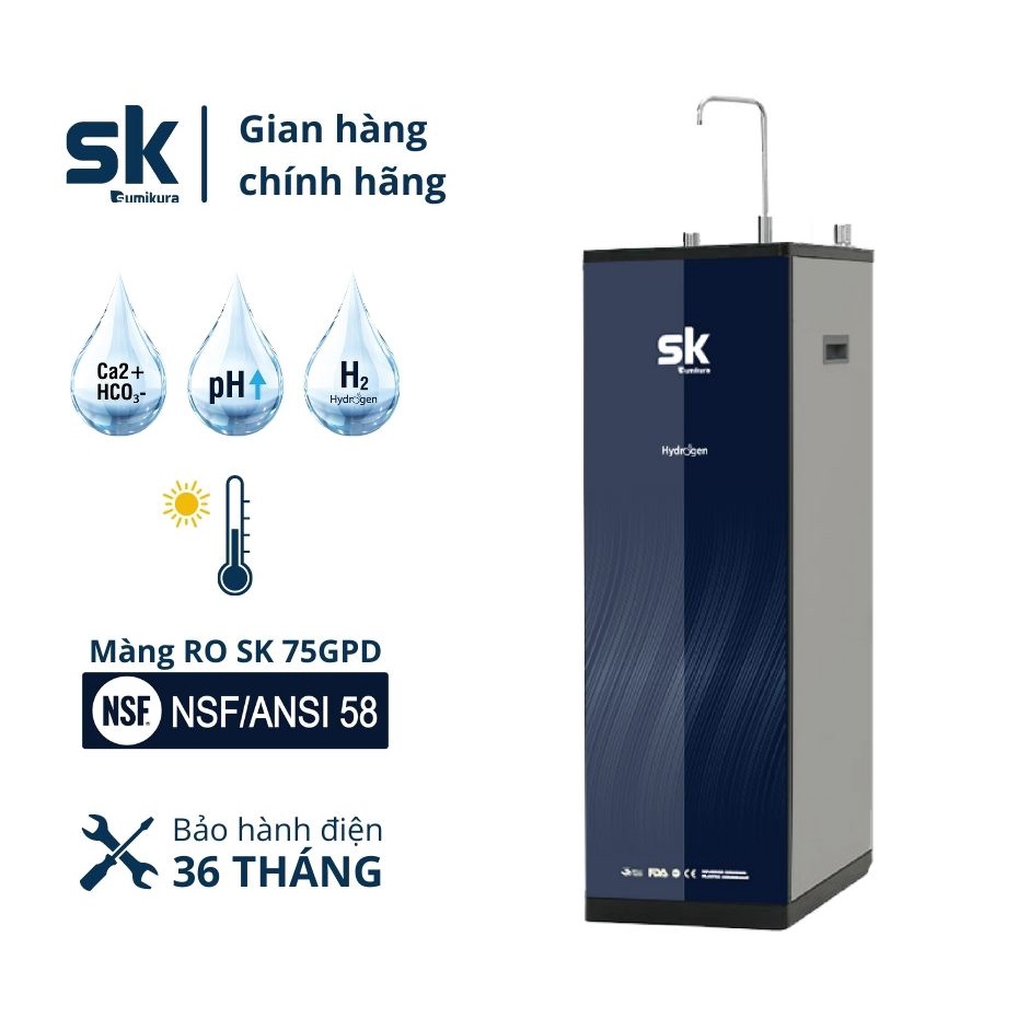 Máy Lọc Nước Hydrogen 10 lõi 2 Chức Năng SK Sumikura SKW-HN-10FS2