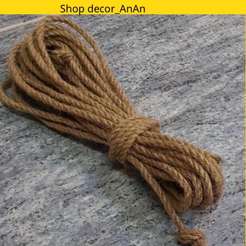 Dây thừng trang trí làm từ sợi gai 4mm-decor trang trí vintage