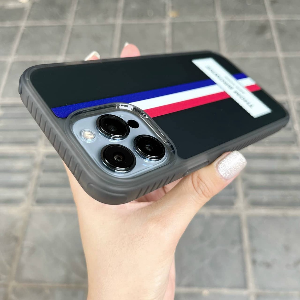Ốp lưng nhám Likgus Thom Browne cho iPhone 11,11 Pro max,12 Pro max,13,13 Pro,13 Pro max nhám chống vân tay
