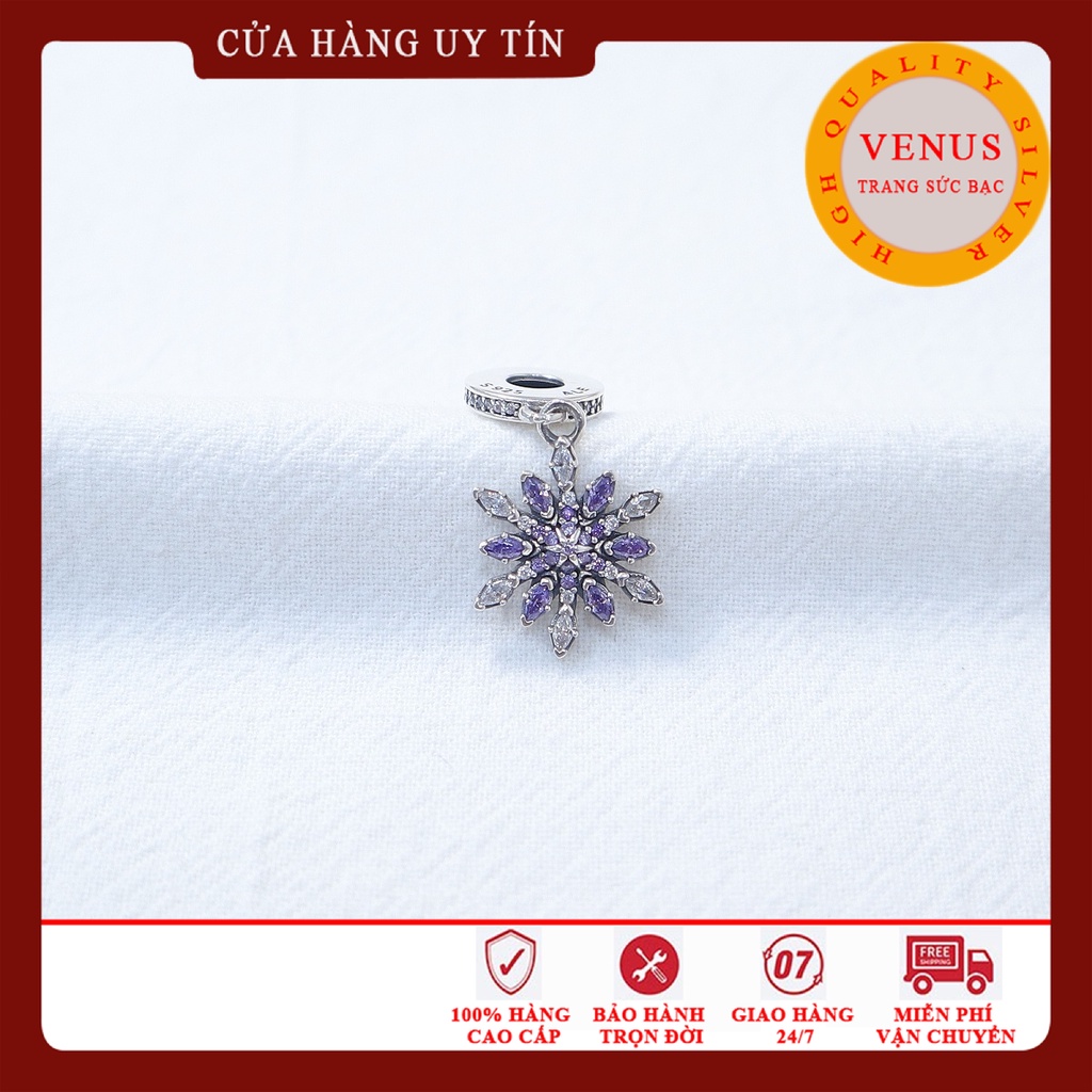 [Charm bạc 925 cao cấp] Charm treo bông tuyết- Mã sản phẩm VENUSBT