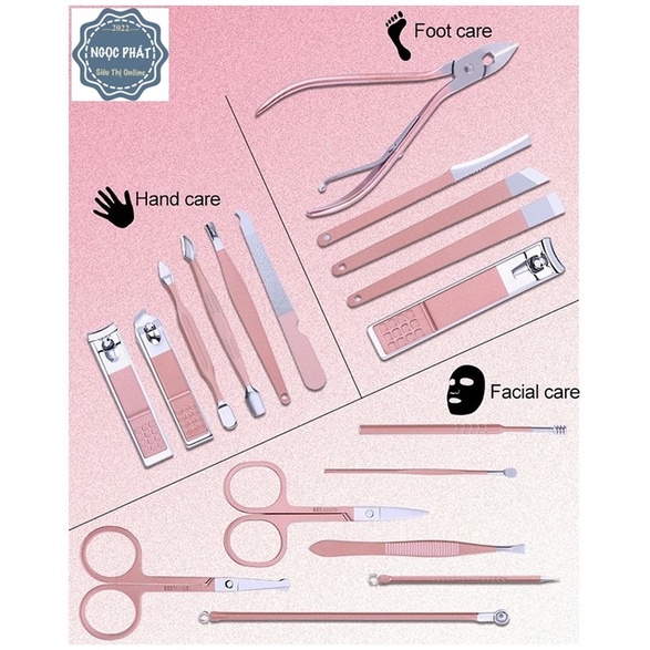 BỘ CẮT, BẤM DŨA MÓNG TAY 3DM NAIL CARE 18 MÓN TIỆN DỤNG