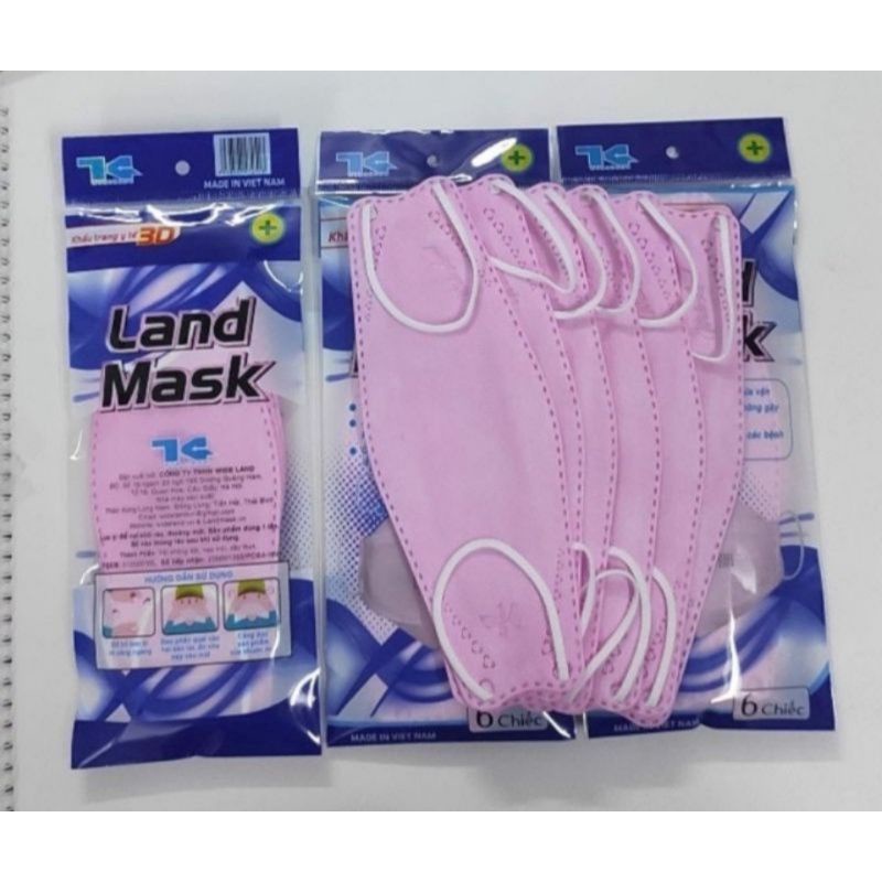 Khẩu trang Land Mask 3D bịch 6 chiếc | BigBuy360 - bigbuy360.vn
