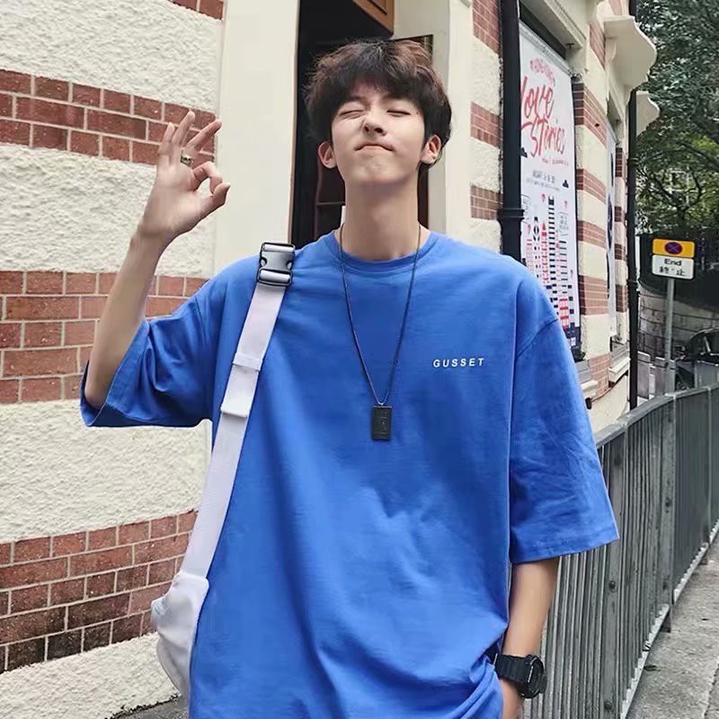Áo thun ngắn tay đơn giản phong cách năng động trẻ trung cho nam