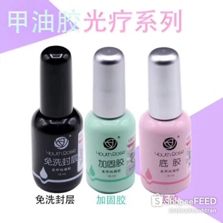 Bộ ba hoa Hồng hoàng hảo Top bóng ,base,cứng móng