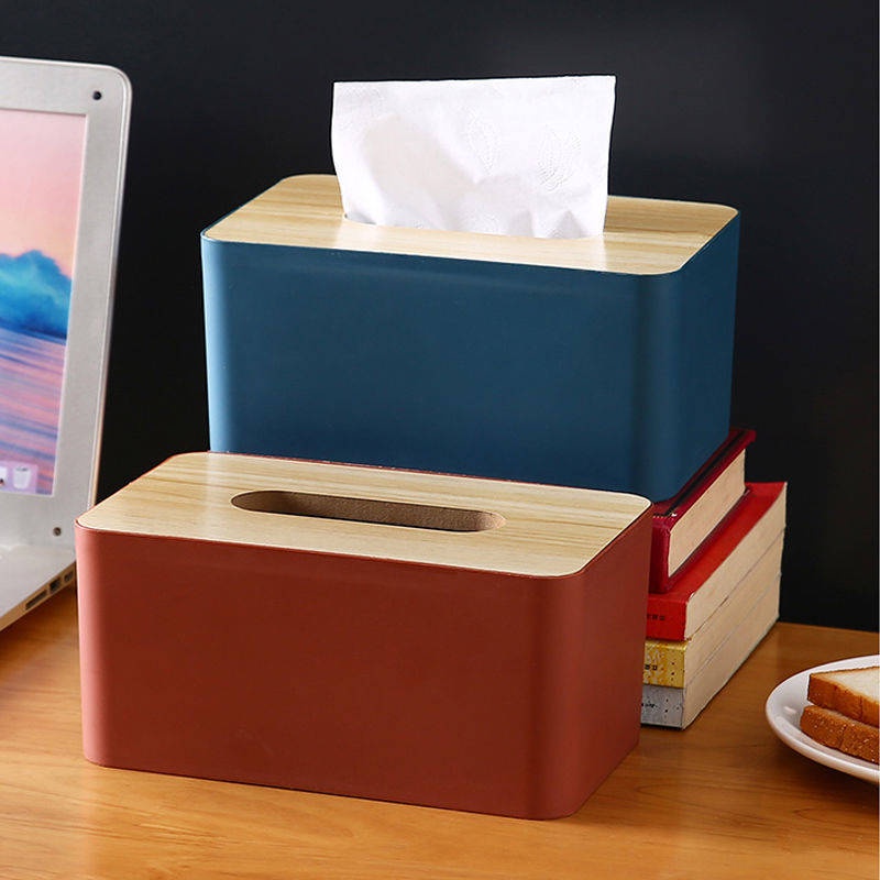 nhà đời nhà sống  Hộp khăn giấy Hộp lưu trữ máy tính để bàn Phòng khách Bàn cà phê Bắc Âu Minimalist Thực phẩm dễ