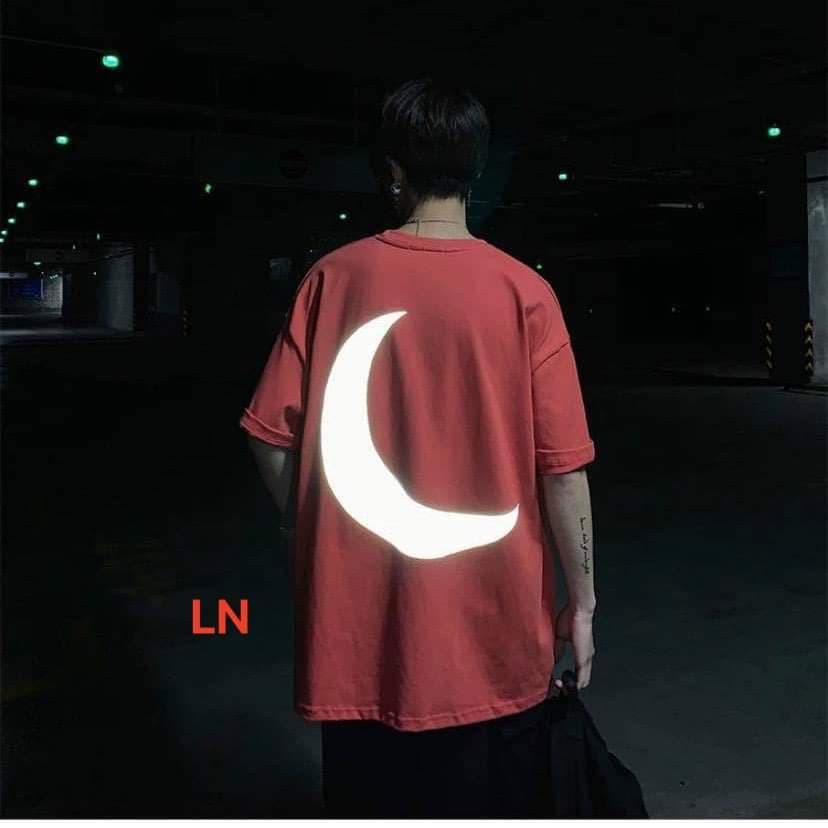 Áo phông phản quang cotton họa tiết vầng trăng khuyết