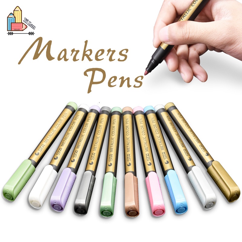 Set 10 Bút Đánh Dấu Nhiều Màu Sắc Tiện Dụng