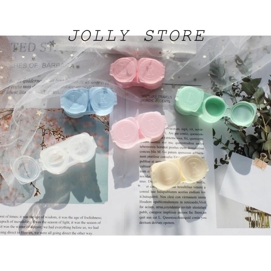 Khay Lens Nắp Gập Nhiều Màu Có Dụng Cụ Đeo