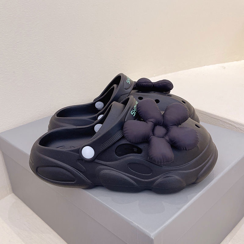 Xăng đan đi biển RENBEN đính hoa dễ thương thời trang 2022 cho bạn gái