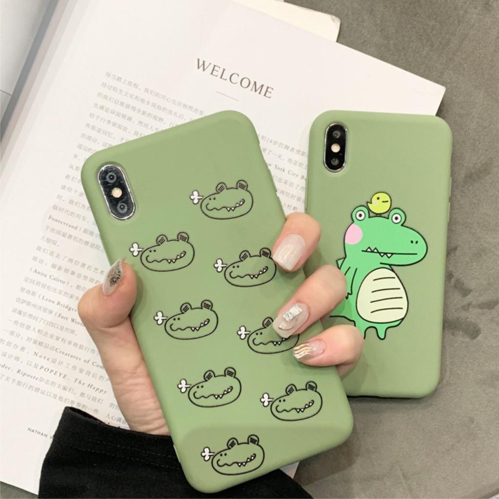[ IPHONE ] Ốp Lưng Silicon Cá Sấu - B090
