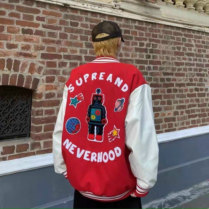 BOMBER KAKI PHỐI TA DA NEVERWOOD (ĐEN &amp; ĐỎ)