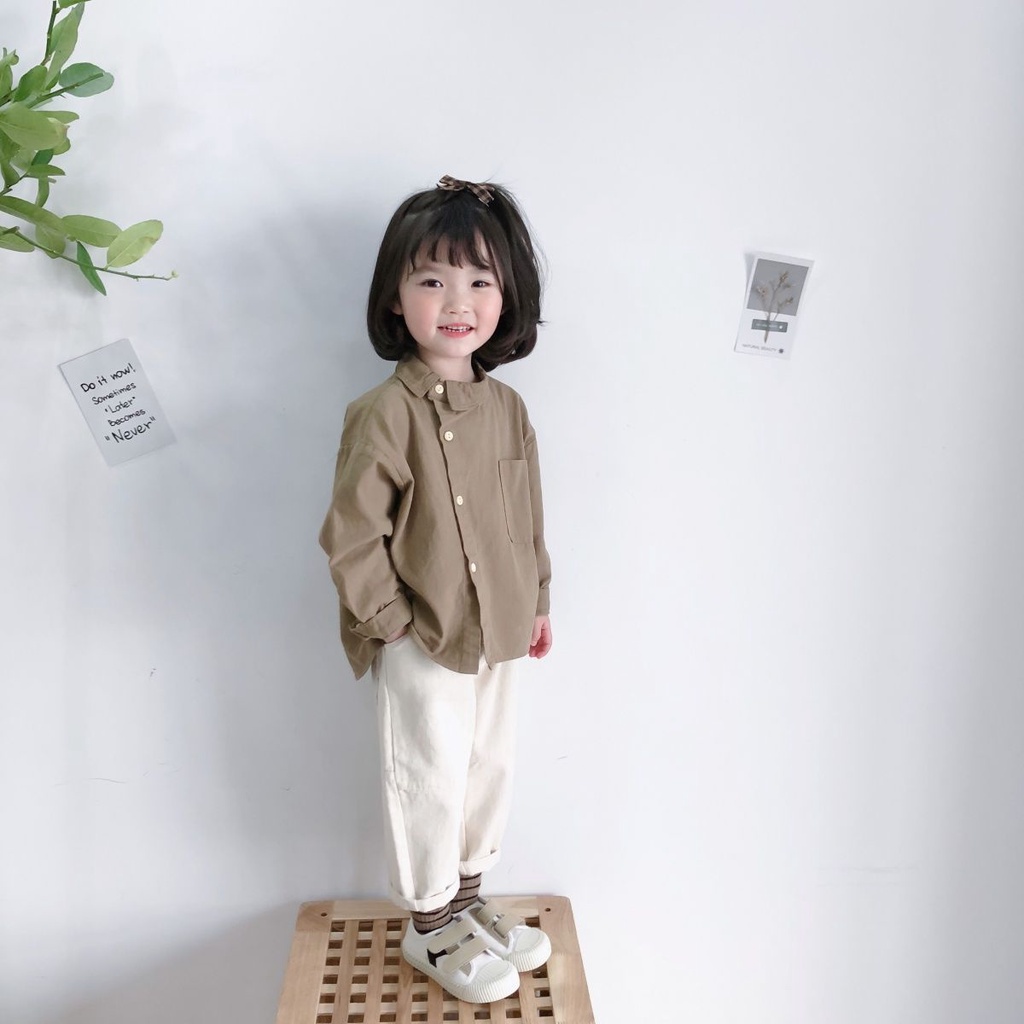[babycat] Hàng Có Sẵn Áo Sơ Mi Cotton Lanh Thiết Kế Cổ Bẻ Phong Cách Hàn Quốc Nhật Bản Thời Trang Mới 2021