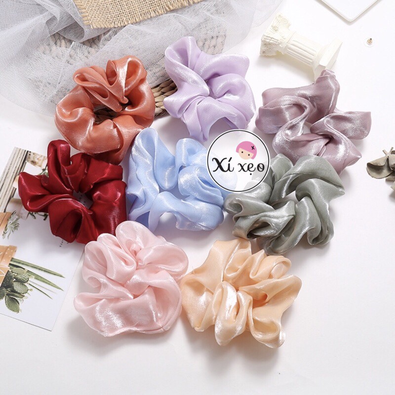 Dây chun buộc tóc vải scrunchies nhiều màu phong cách Hàn Quốc - BT22