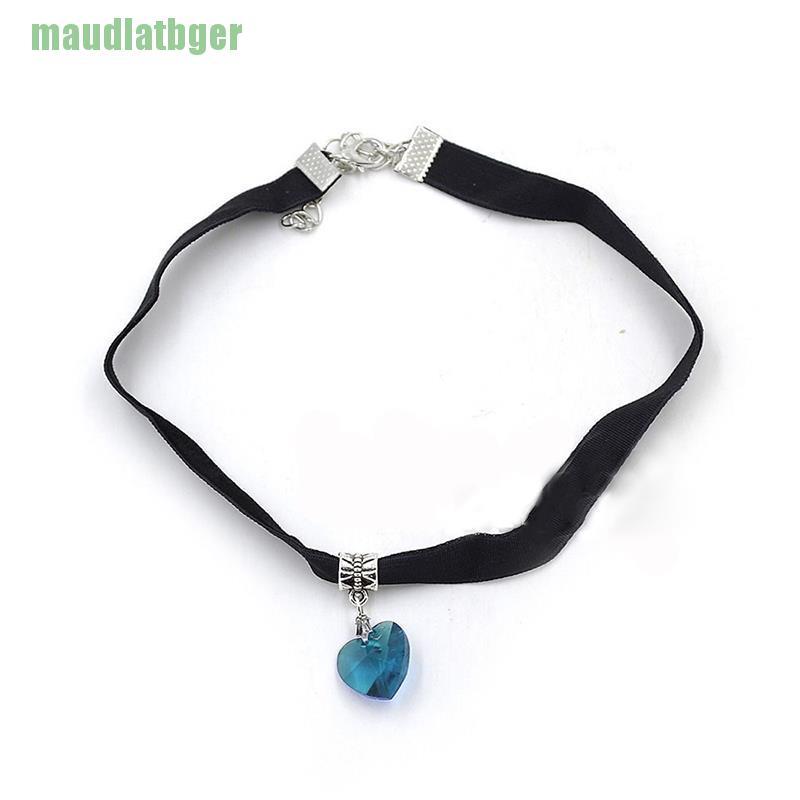 1 Vòng Cổ Choker Handmade Hình Trái Tim Phong Cách Retro 80 90s