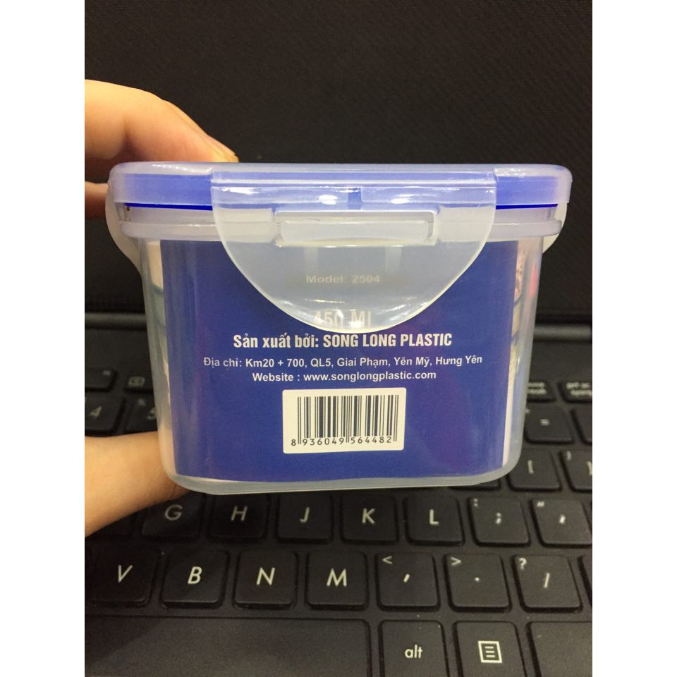 Hộp bảo quản thực phẩm 4 khóa 2504 - 450ml Song Long | BigBuy360 - bigbuy360.vn