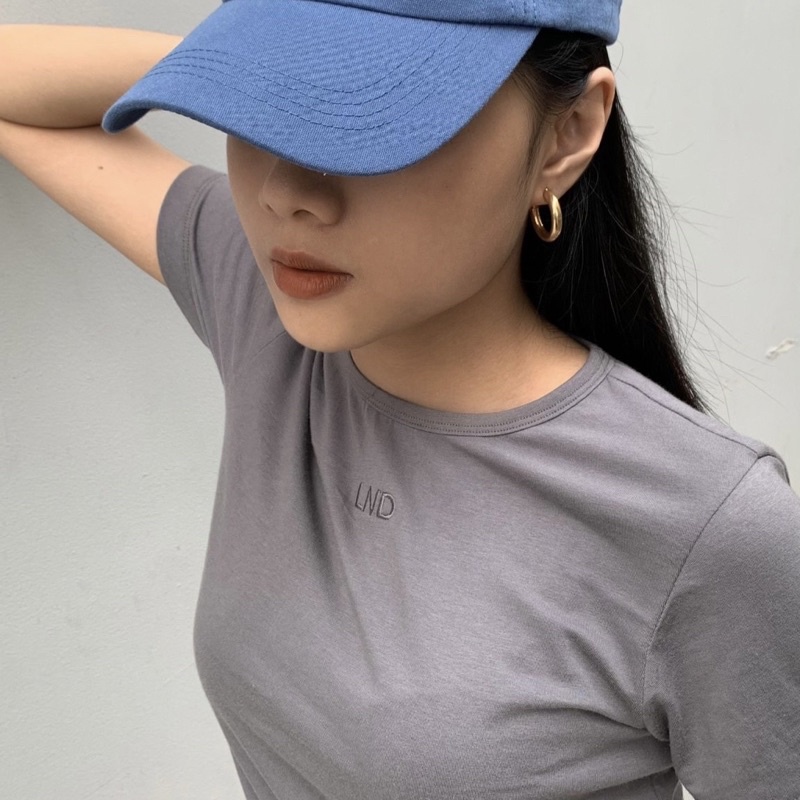 Áo thun nữ Hebe Top tay ngắn cổ tròn vải cotton cao cấp LND