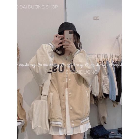 [SIEU SALE] Khoác bomber nhung CHOOSE phối tay ulzanng( kèm ảnh thật)
