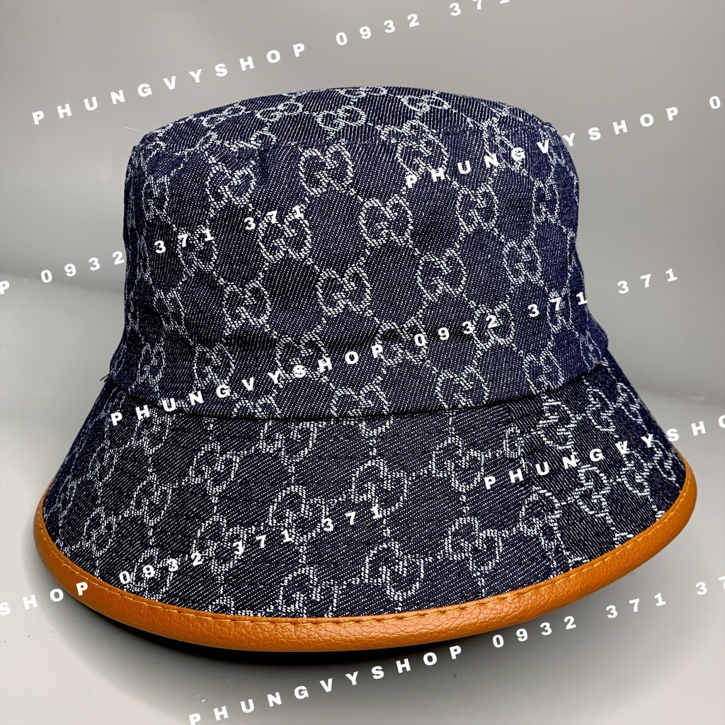 Mũ bucket đơn giản nam nữ thời trang cực hot- JEAN GU CHÌ VIỀN DA LOẠI TRƠN - nón tai bèo vành