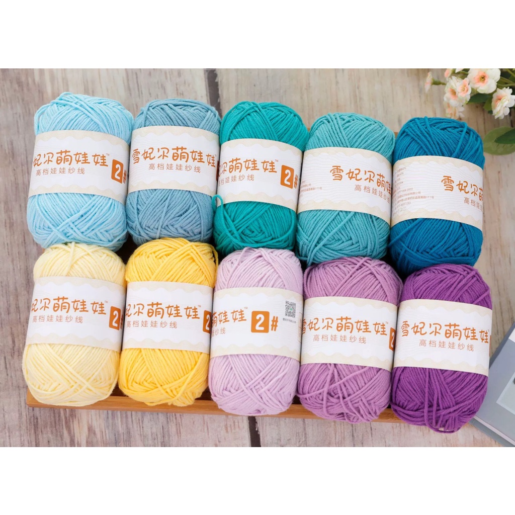 New  - Len móc sợi baby yarn số 2 - Móc Thú - Phụ Kiện Tóc siêu đẹp