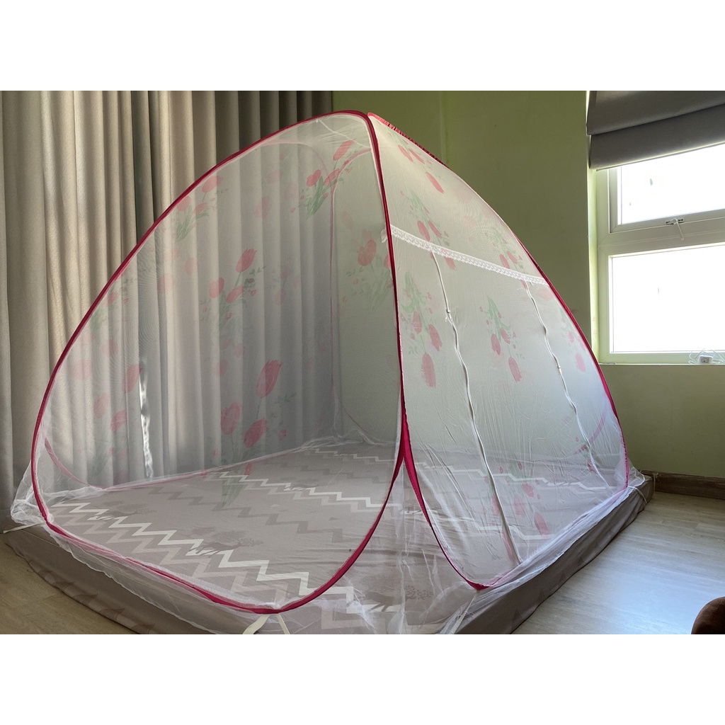 Mùng chụp tự bung không đáy chống muỗi giá rẻ nhiều size 1.6m - 2m - 2.2m dododios (sản xuất 100% Việt Nam)