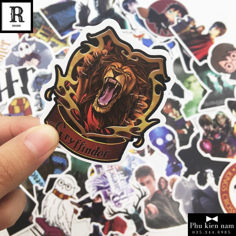 Sticker PVC Hary Potter 50 Hình ST116 - Stickers Chống nước Dán Mũ bảo hiểm Vali Laptop Điện thoại Dán xe