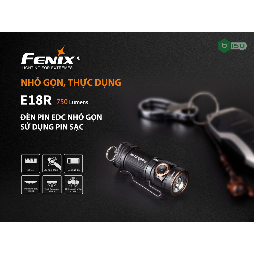 ĐẠI LÝ ĐỘC QUYỀN FENIX - Đèn pin Fenix - E18R - 750 Lumens